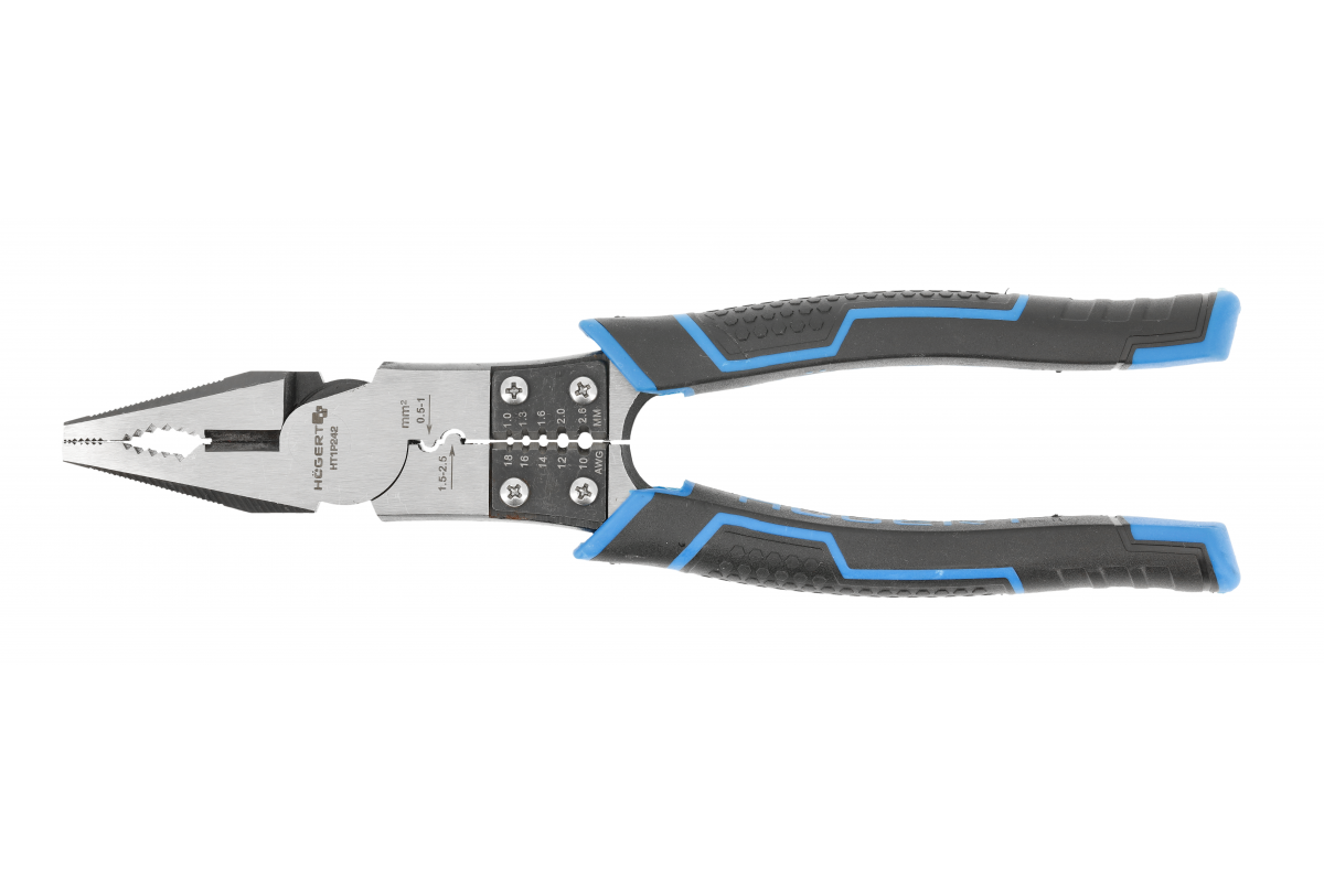 Універсальні багатофункціональні плоскогубці Hogert 215 мм для майстра (HT1P242), фото 1