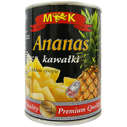 

Ананас МК кусок M&K kawalki 340/565g 24шт/ящ (Код : 00-00011812)