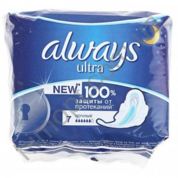 

Прокладки Always Ultra Night (6капель) 7шт