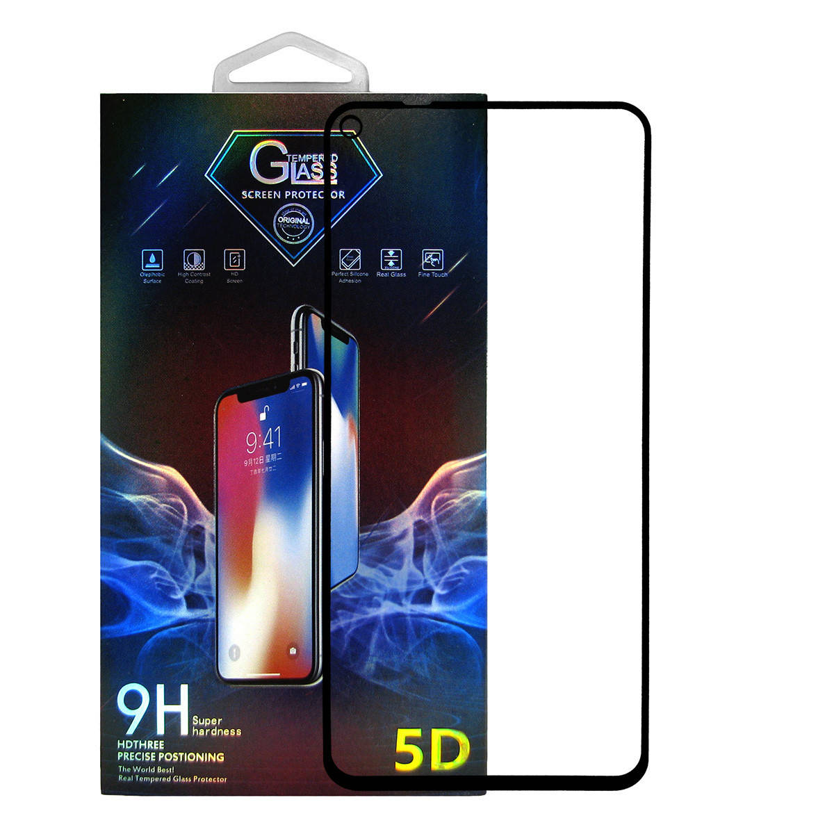 

Защитное стекло Premium Glass 5D Full Glue для Huawei Nova 5T / Honor 20 Black, Черный