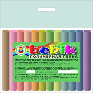 

Полімерна глина 12 пастельний кольорів