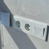 Розетка із заземленням і шторками - Hager Lumina Білий, фото 3