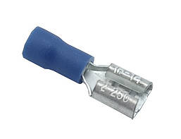 Роз'єм плоский "мама" FDD2-250 (1,5-2,5/6,3-0,8) наконечник-конектор синій (пак.100шт)