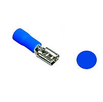 Роз'єм плоский "мама" FDD2-110(5) (1,5-2,5/2,8-0,5) наконечник-конектор синій (пак.100шт)