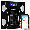 Підлогові розумні ваги до 180кг з Bluetooth, A-8003, Чорні / Смарт ваги з дисплеєм та додатком на телефон