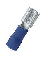 Роз'єм плоский "мама" FDD2-187(5) (1,5-2,5/4,8-0,5) наконечник-конектор синій (пак.100шт)