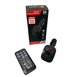 Автомобільний FM-трансмітер модулятор Blaskar C4 PRO Bluetooth MP3 зі швидкою зарядкою 3.0A PD 20W