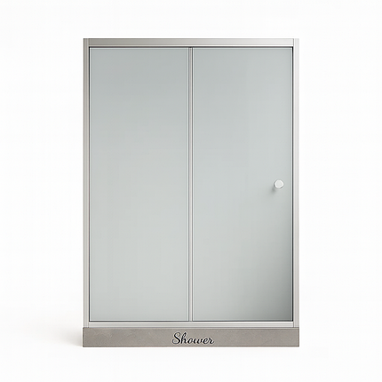 Душові двері Shower SATURN STN-782-6 190х120 см розсувні хром матове скло, фото 1