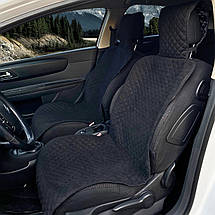 Накидки універсальні чохли - майки на 2 передні та заднє сидіння авто з алькантари, чорні (З підголівниками), фото 5