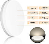 Ouyulong - 36W світлодіодний стельовий світильник, 4300LM 4000K натуральний білий водонепроникний світлодіодний світильник, фото 3