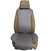 Накидка універсальна чохол - майка на переднє сидіння авто з алькантари, сіра (Стандарт), фото 6