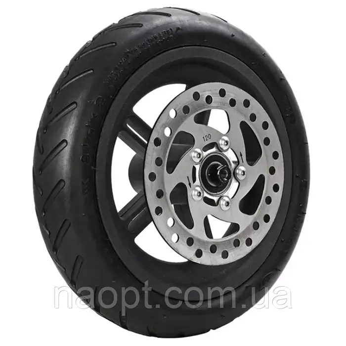 Колесо заднє у зборі з гальмівним диском 120мм Xiaomi M365 PRO, фото 1