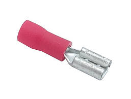 Роз'єм плоский "мама" FDD1,25-187(5) (0,5-1,5/4,8-0,5) наконечник-конектор червоний (пак.100шт)