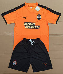 Форма футбольна доросла помаранчево-чорна Шахтар Донецьк зі спонсором Pari Match×