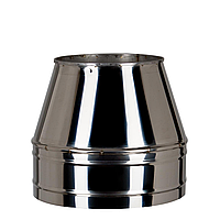 Конус димохідний двостінний (Eco thermo AISI 201) нерж/нерж - діаметр Ø110/180, товщина 0.5 мм
