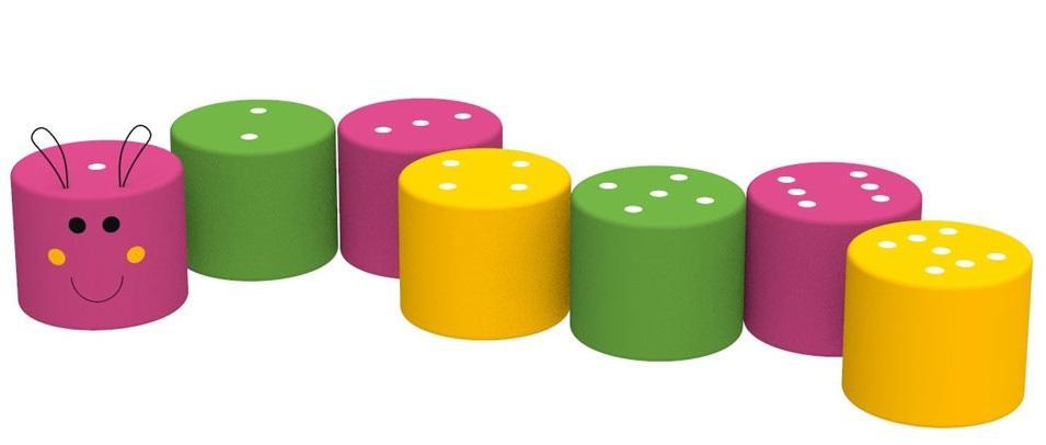 Комплект пуфів "Доріжка-тренажер" для дитячих ігор. Пуфи ігрові, фото 1