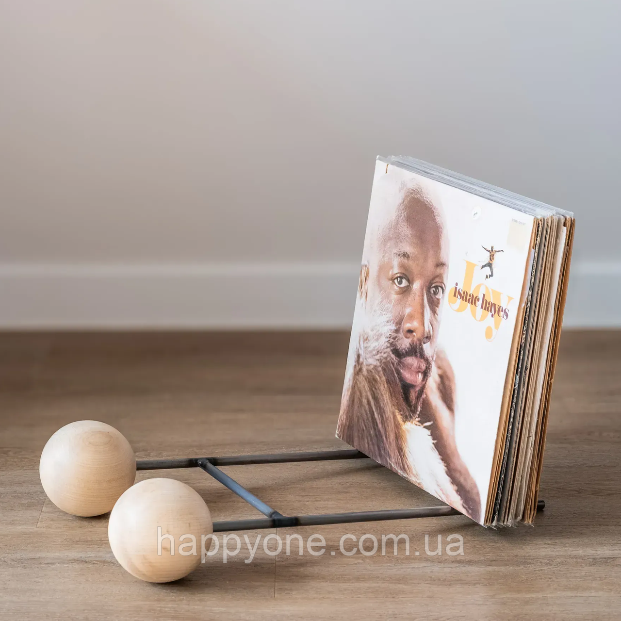 Стильна металева підставка для платівок та книг Two balls, фото 1