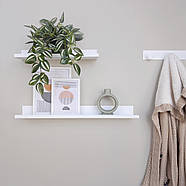 Металева настінна полиця Glozis Urban White 40 (біла), фото 6