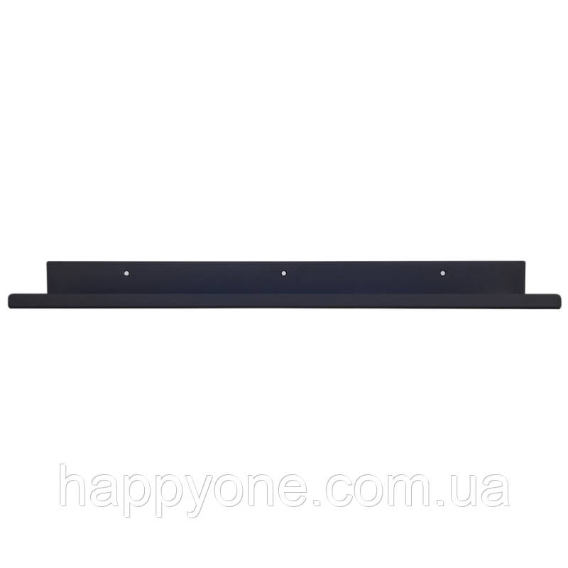 Металева настінна полиця Glozis Urban Black 60 (чорна), фото 1