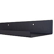 Металева настінна полиця Glozis Urban Black 60 (чорна), фото 3