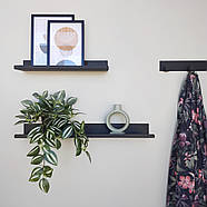 Металева настінна полиця Glozis Urban Black 60 (чорна), фото 5