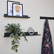 Металева настінна полиця Glozis Urban Black 60 (чорна), фото 6