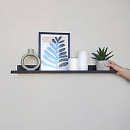 Металева настінна полиця Glozis Urban Black 60 (чорна), фото 7