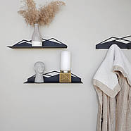 Металева настінна полиця Glozis Mountain (чорна), фото 5