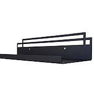 Металева настінна полиця Glozis Bau Black 40 (чорна), фото 2