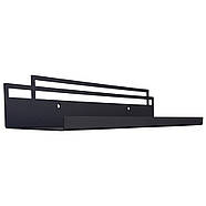 Металева настінна полиця Glozis Bau Black 40 (чорна), фото 3