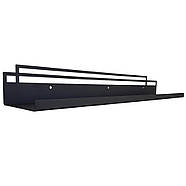 Металева настінна полиця Glozis Bau Black 60 (чорна), фото 2