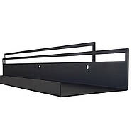 Металева настінна полиця Glozis Bau Black 60 (чорна), фото 3