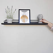 Металева настінна полиця Glozis Bau Black 60 (чорна), фото 5