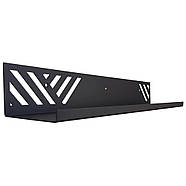 Металева настінна полиця Glozis Nord Black 60 (чорна), фото 2