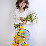 Складна сумка для покупок "Квіти на жовтому фоні", фото 2