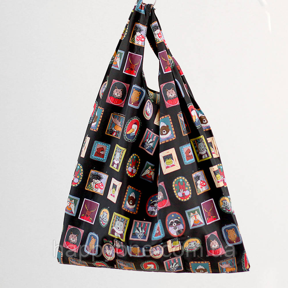 Складна сумка для покупок "Портрети тваринок", фото 1