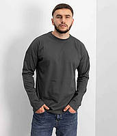 Лонгслів чоловічий oversize футболка з довгим рукавом Hector однотонний темний хакі