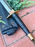 Бойовий кортик ручної роботи «Ягуар #5» з піхвами з кайдексу Х12МФ/60 HRC., фото 3
