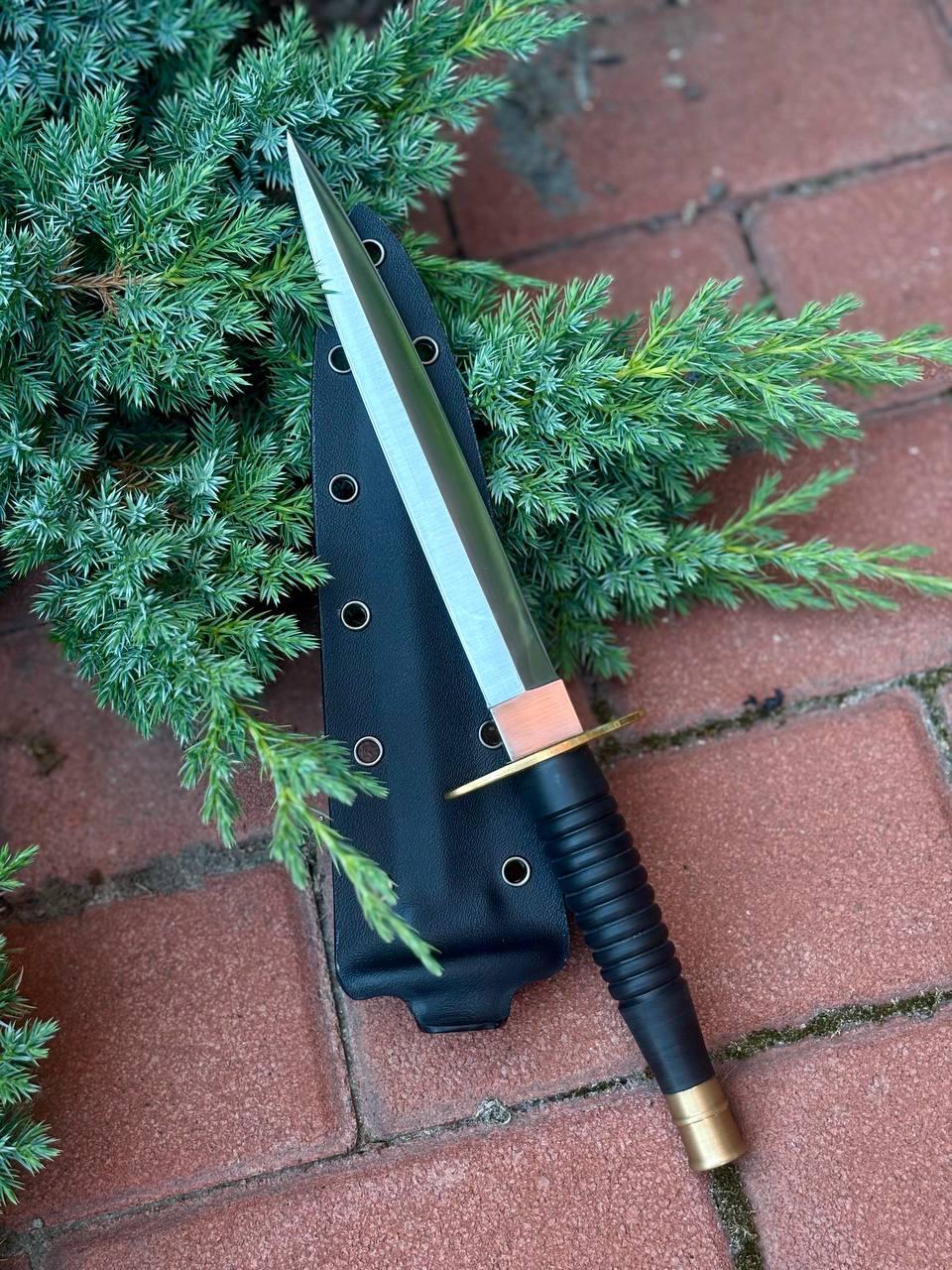 Бойовий кортик ручної роботи «Ягуар #5» з піхвами з кайдексу Х12МФ/60 HRC., фото 1