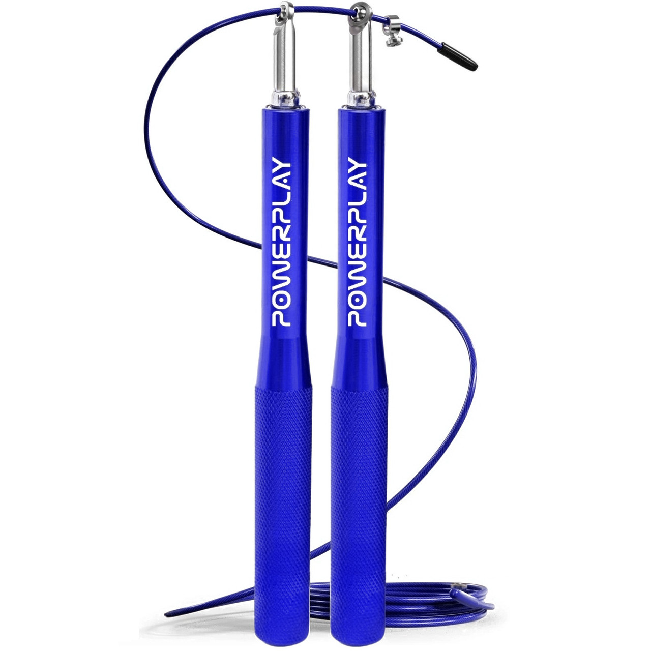Скакалка швидкісна на підшипниках алюмінієва PowerPlay 4207 Elite Jump Rope Синя (3m.), фото 1