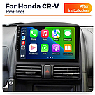 Штатна магнітола андроїд HONDA CRV 2001-06 (9") Автомагнітола 2дин 2/32, штатний головний пристрій хонда, фото 4