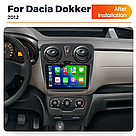 Штатна магнітола андроїд Renault Dokker 2012-20-9" Автомагнітола 2 дин 2/32, штатний головний пристрій рено, фото 4