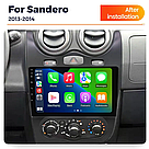 Штатна магнітола андроїд Renault Sandero 2013+ Автомагнітола 2 дин 2/32, штатний головний пристрій рено, фото 4