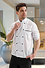 Кітель кухаря Lux Form Класика білий унісекс з хлястиком для регулювання довжини рукава, фото 6