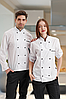Кітель кухаря Lux Form Класика білий унісекс з хлястиком для регулювання довжини рукава, фото 2