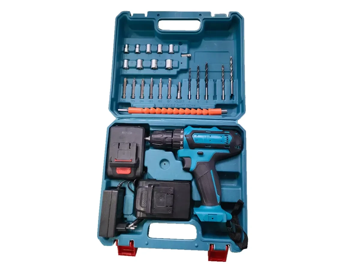 Шурупокрут акумуляторний із насадками в кейсі 10шт 6222, фото 1