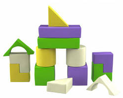 Комплект пуфів "М'який конструктор Будівельник-6 (міні)"