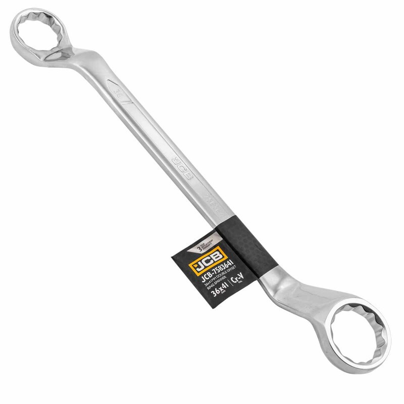 Ключ накидний 36х41 мм відігнутий на 45 градусів JCB Tools JCB-7583641