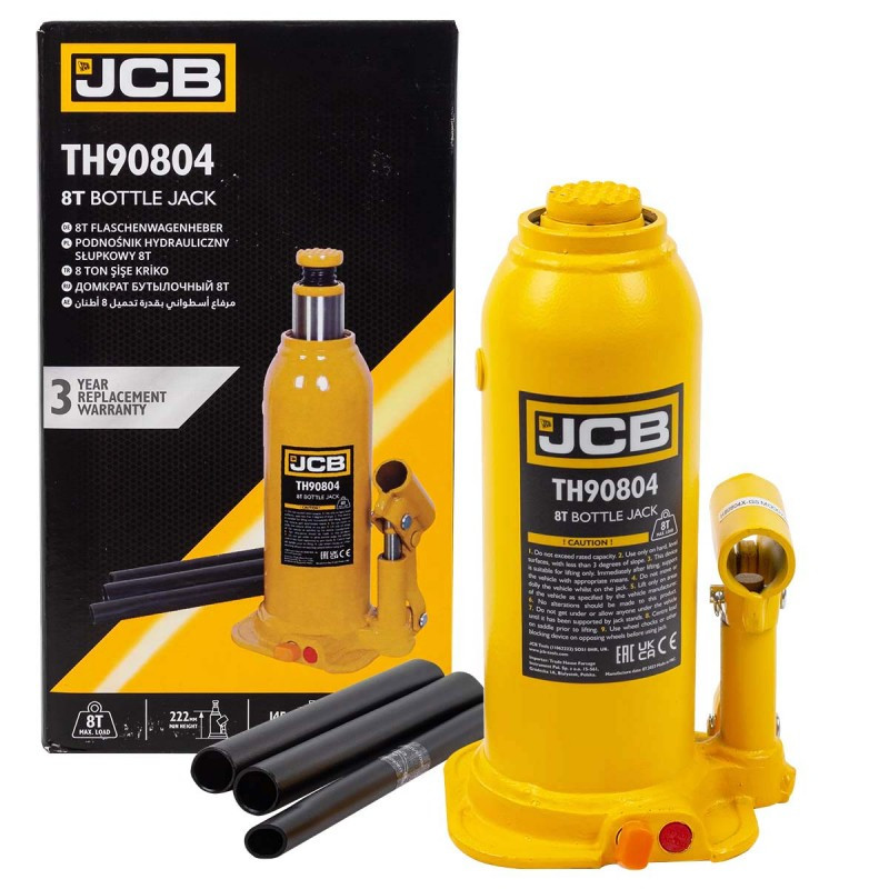 Домкрат пляшковий 8т JCB Tools JCB-TH90804