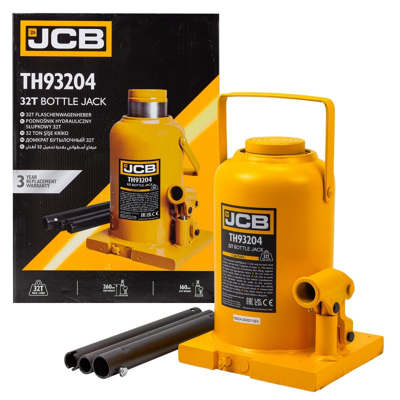 Домкрат пляшковий 32т JCB Tools JCB-TH93204